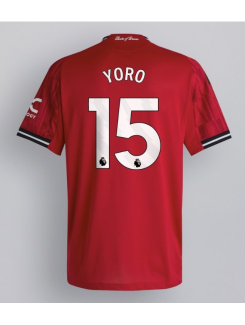 Muži Futbalové oblečenie Manchester United Leny Yoro #15 2025-26 Krátky Rukáv - Domáci Muži Futbalové oblečenie Manchester United Leny Yoro #15 2025-26 Krátky Rukáv - Domáci